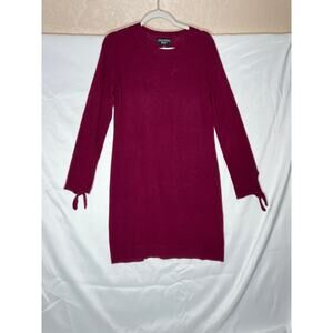 Banana Republic Filpucci small dress burgundy sweater tie sleeve knee length